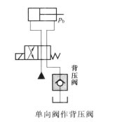 四柱油压机的单向阀作背压阀时有何作用?